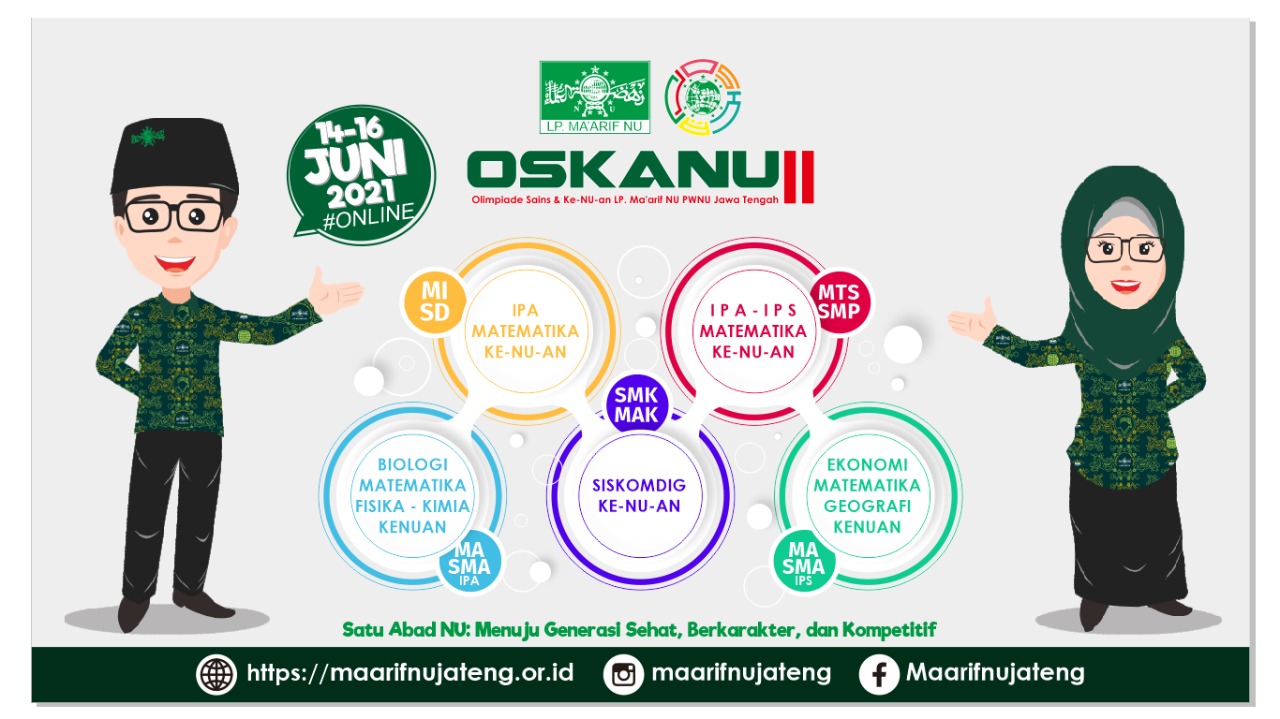 BANNER OSKANU Olimpiade Sains dan Ke-NU-an LP Ma'arif NU Jawa Tengah